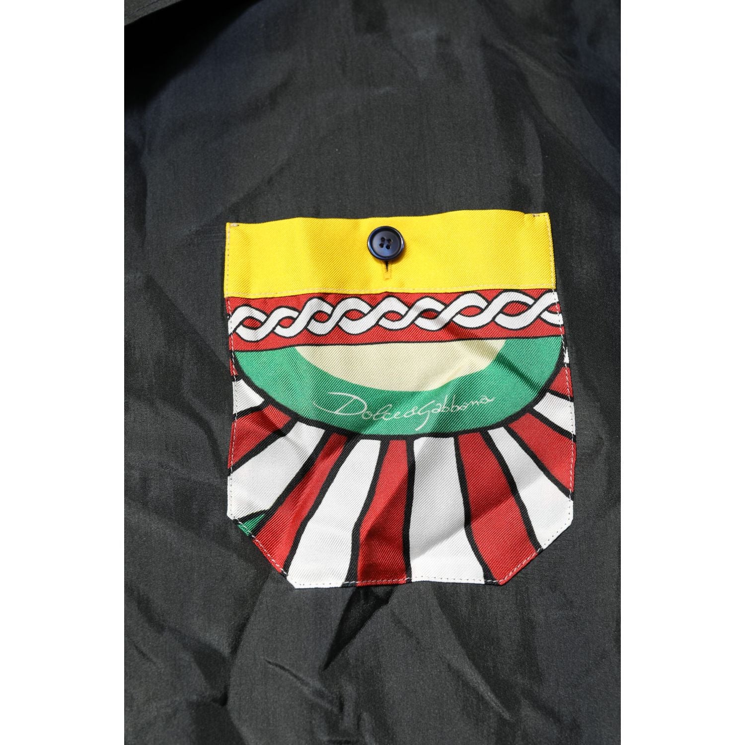 Dolce & Gabbana Black Silk Short Sleeves Men Casual Shirt