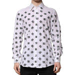 Dolce & Gabbana White MARTINI DG Logo Print Formal Shirt