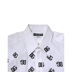 Dolce & Gabbana White MARTINI DG Logo Print Formal Shirt