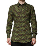 Dolce & Gabbana Multicolor Cotton Cactus GOLD Men Formal Shirt TSH906785-41