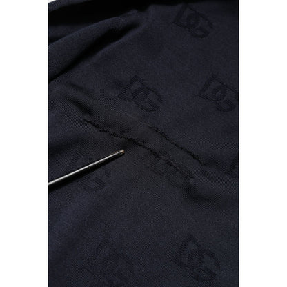 Dolce & Gabbana Black Silk Crew Neck Sweatshirt Sweater