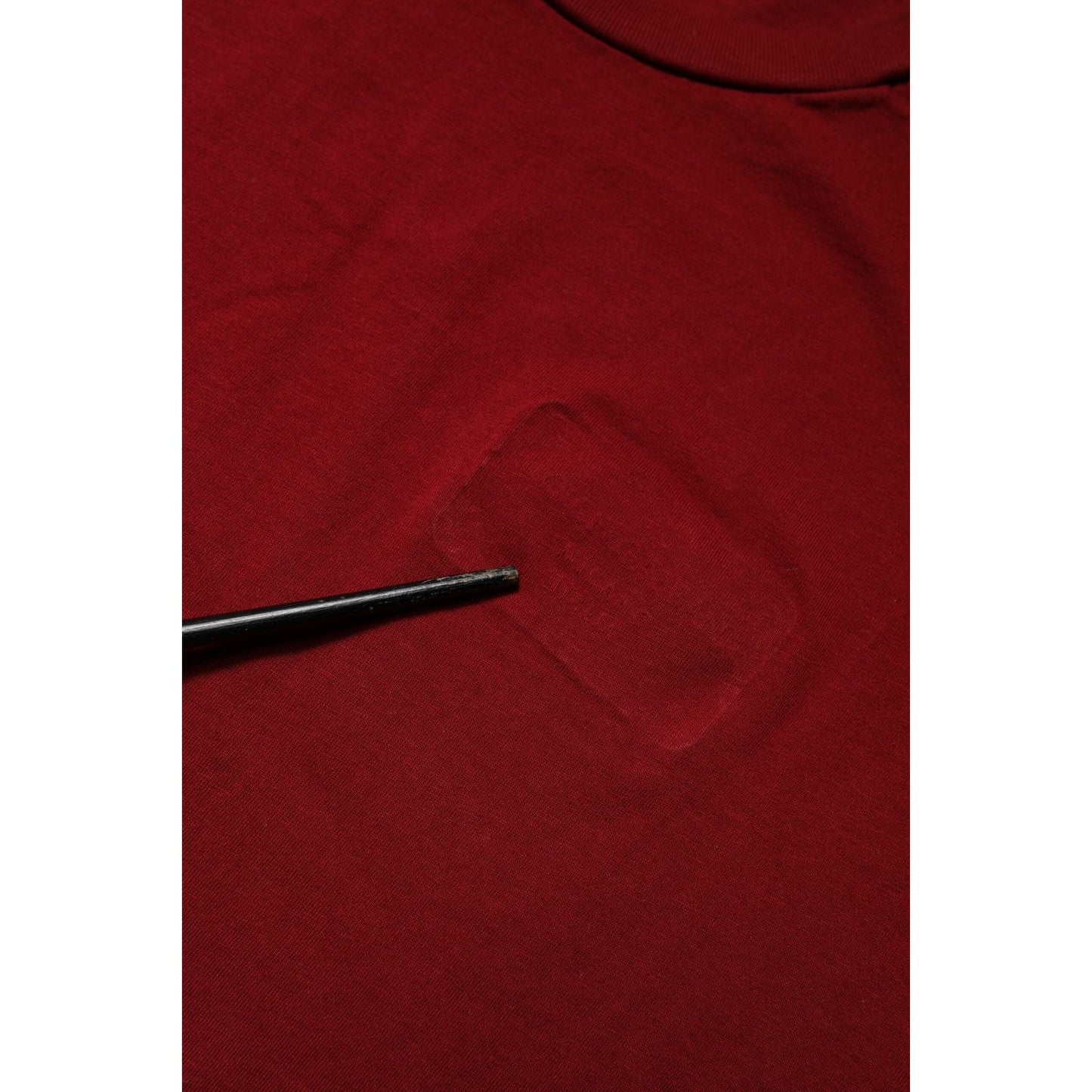 Dolce & Gabbana Dark Red Men Crew Neck Short Sleeve T-shirt TSH90555-48
