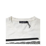 Dolce & Gabbana White Bandana Cotton Men Crew Neck T-shirt TSH90575-52