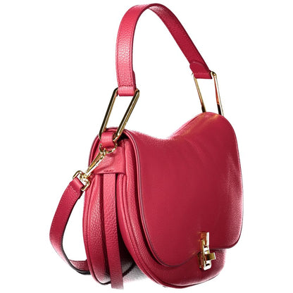 Coccinelle Red Leather Women Handbag with sophisticated Italian design and swivel closure for elegant style.