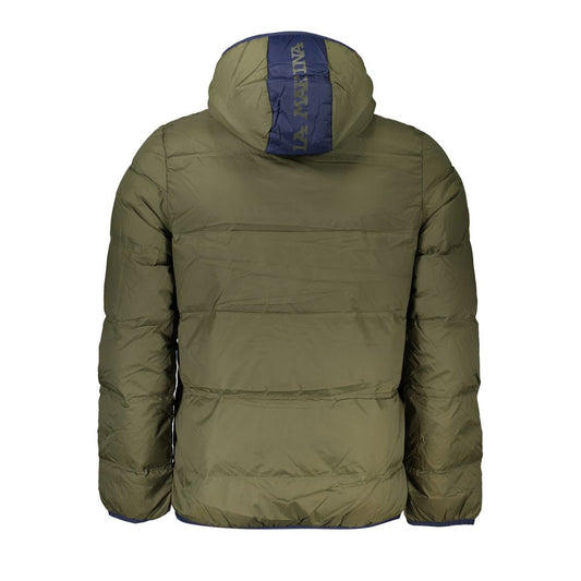 La Martina Elegant Green Hooded Jacket with Contrast Details LA-27034-S