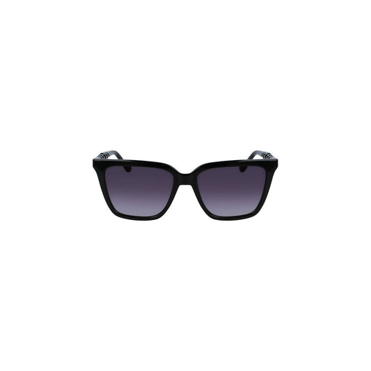 Liu Jo Black Bio Injected Women Sunglasses with sleek square lenses and sophisticated black hue.