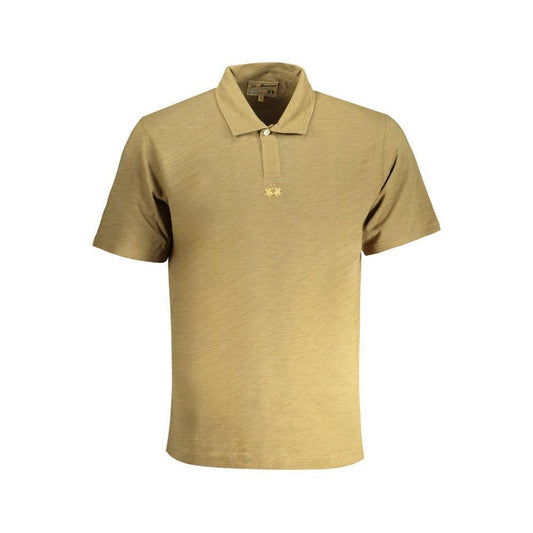 La Martina Green Cotton Polo Shirt LA-30447-S