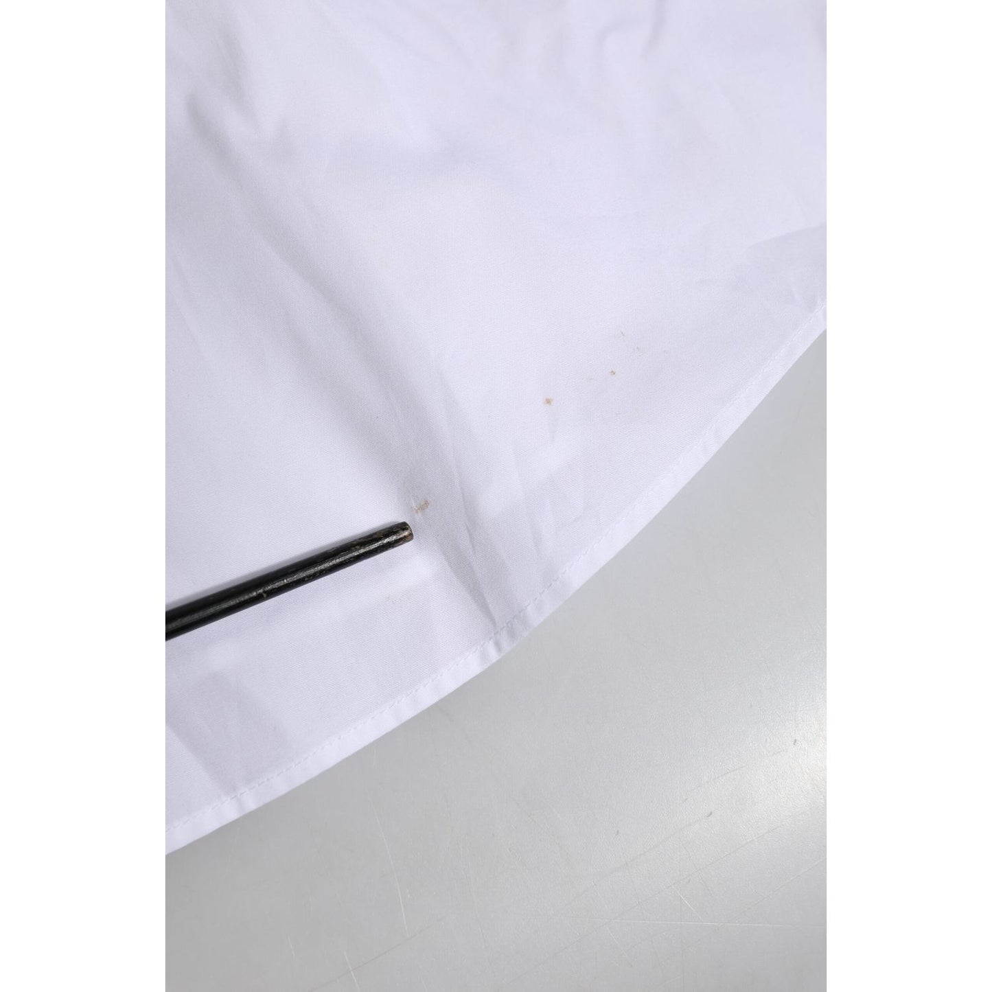 Dolce & Gabbana White Cotton GOLD Short Sleeves Formal Shirt