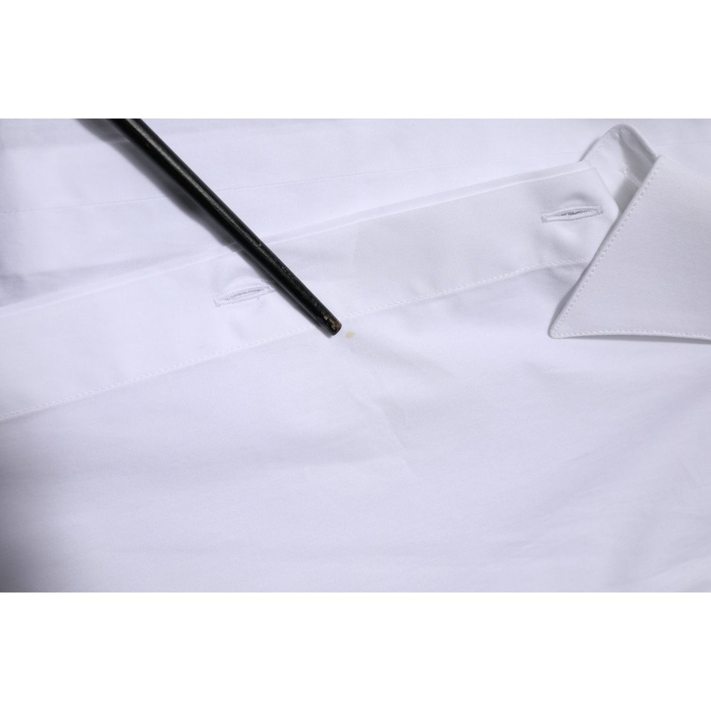Dolce & Gabbana White Cotton GOLD Long Sleeves Formal Shirt TSH906837-43