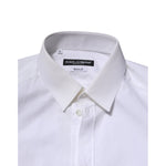 Dolce & Gabbana White Cotton GOLD Long Sleeves Formal Shirt TSH906840-39