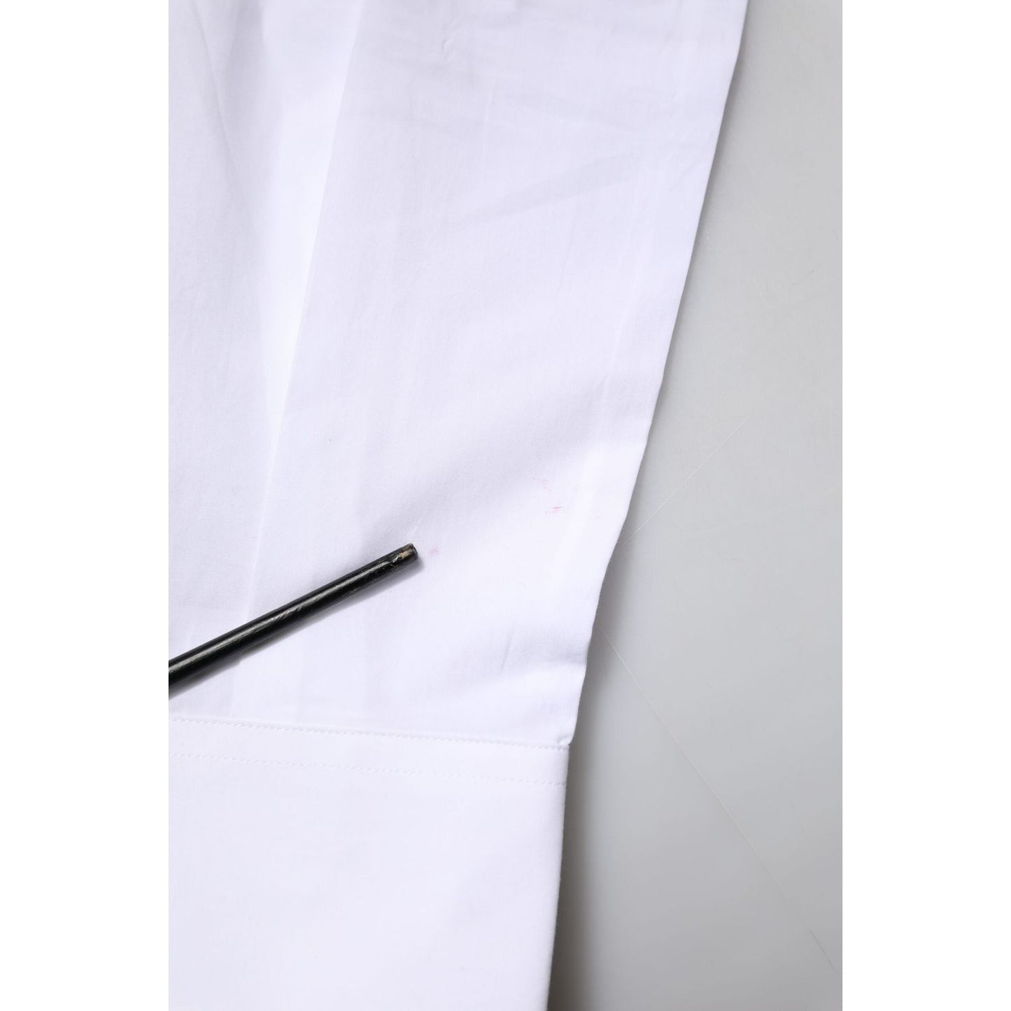 Dolce & Gabbana White Cotton GOLD Long Sleeves Formal Shirt TSH906840-39