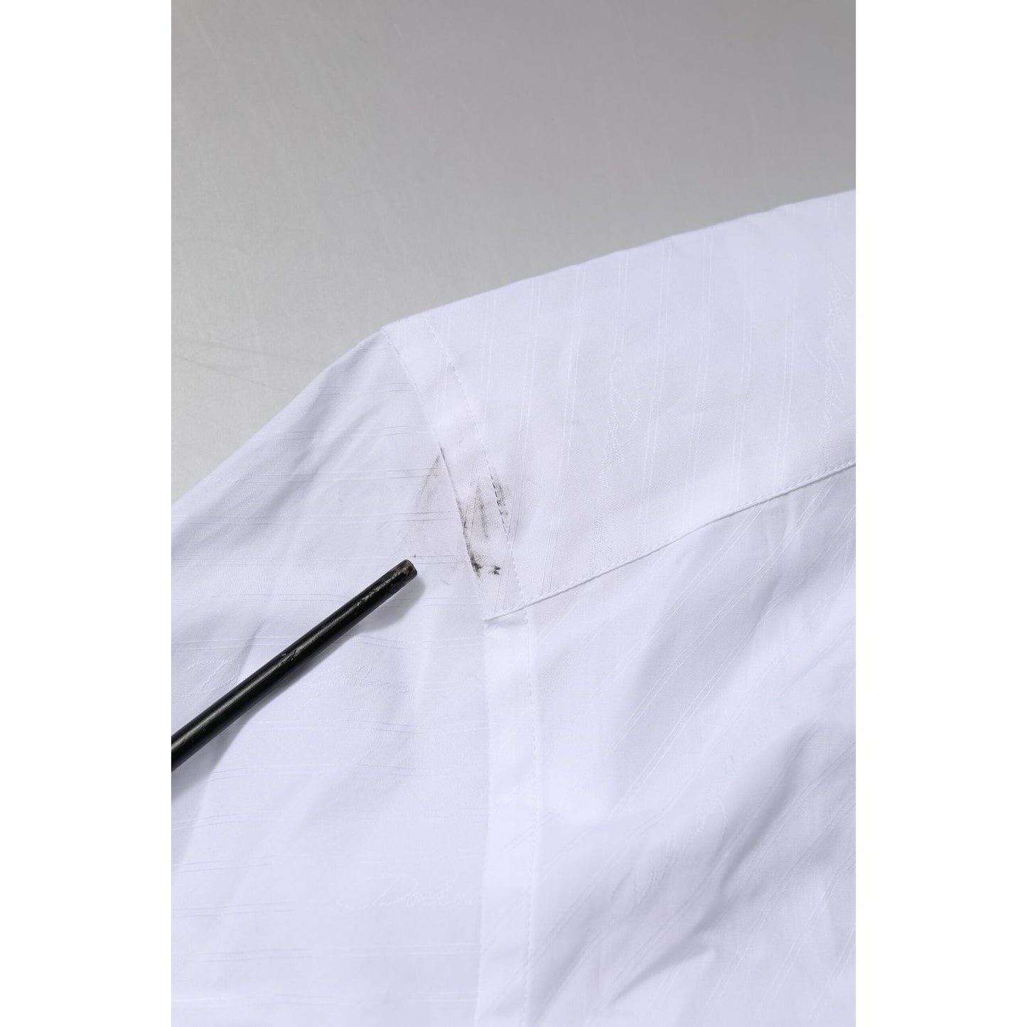 Dolce & Gabbana White Cotton GOLD Long Sleeves Formal Shirt TSH906853-40