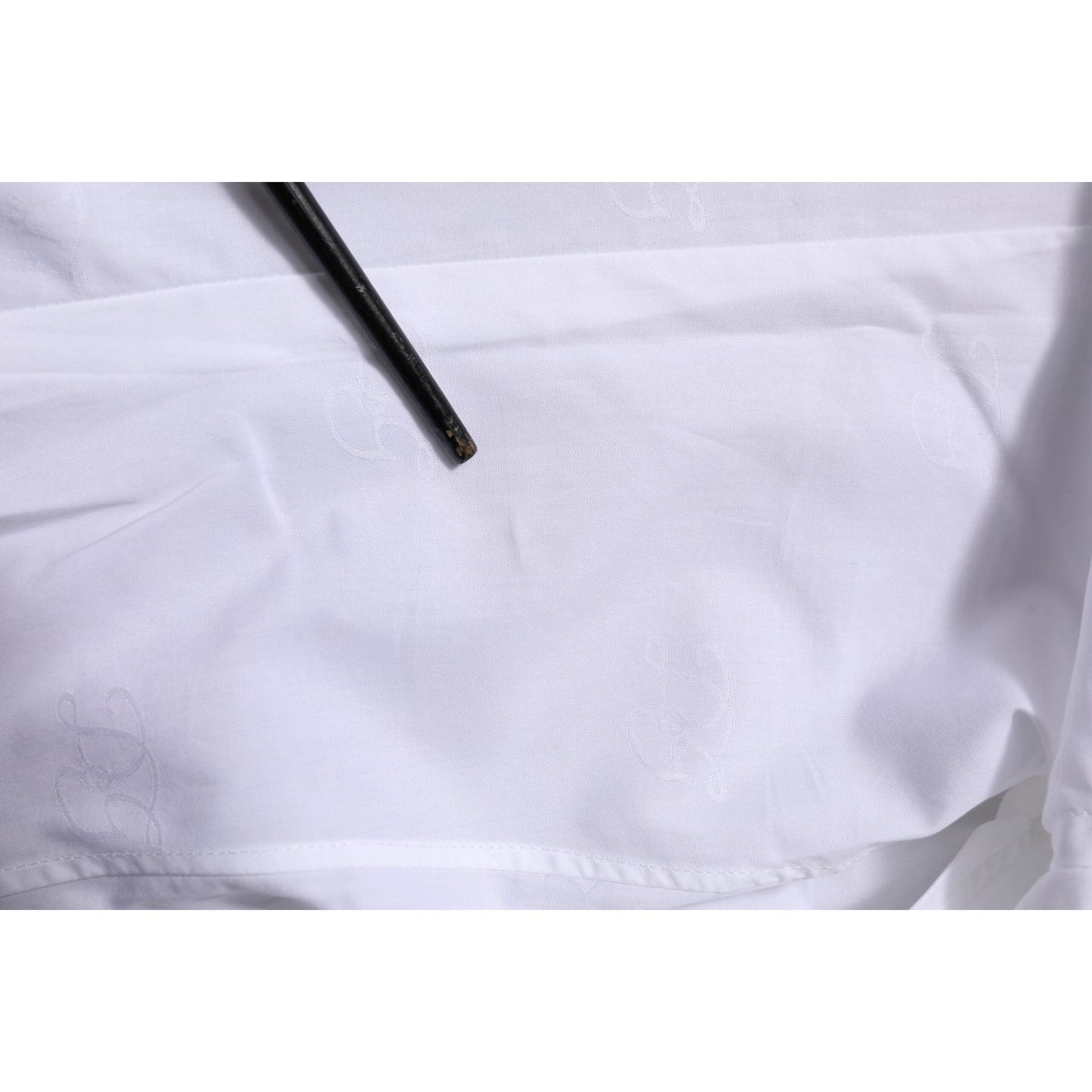 Dolce & Gabbana White Cotton GOLD Long Sleeves Formal Shirt TSH906860-37