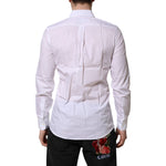 Dolce & Gabbana White MARTINI Long Sleeves Dress Formal Shirt TSH906868-38