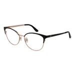 Guess Gold Women Glasses Frame in full-rim browline style with gold metal and plastic demo lenses, includes branded case.