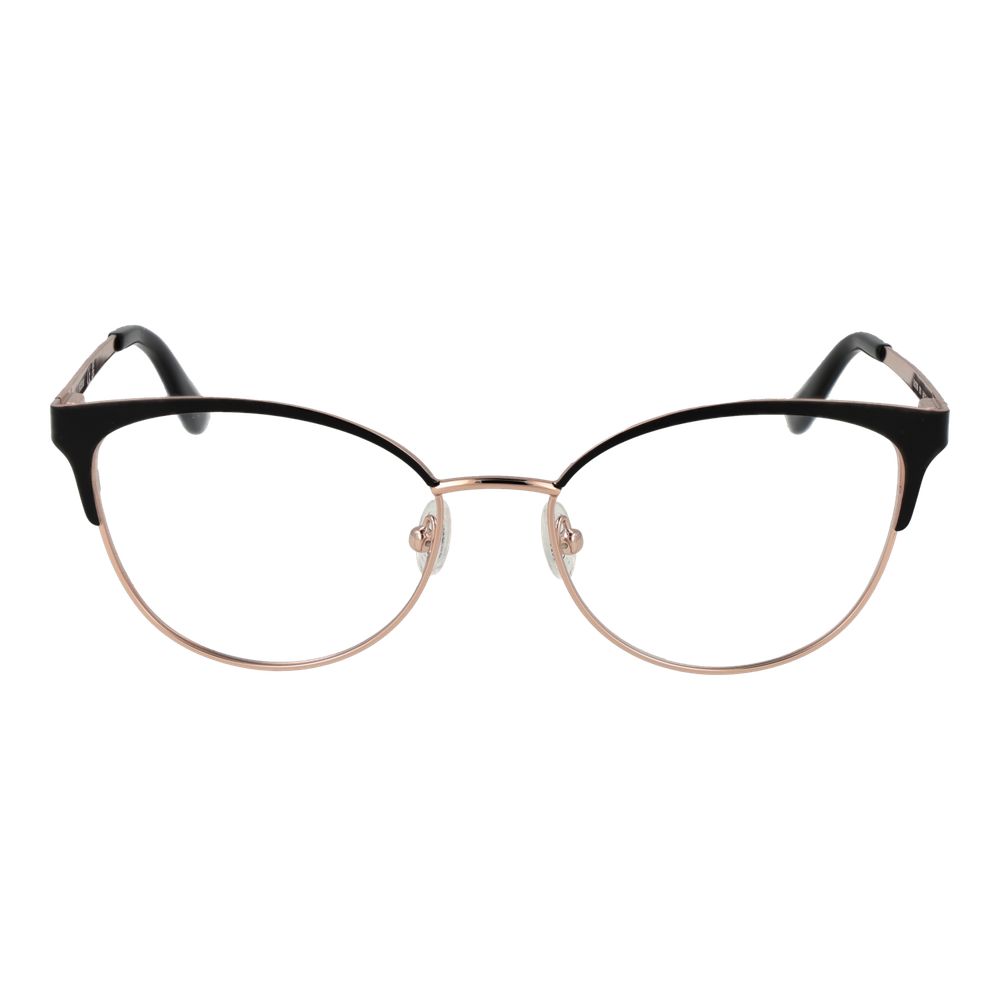 Guess Gold Women Glasses Frame, full-rim with browline style, metal frame, gold color, 54mm lens width, with branded case.