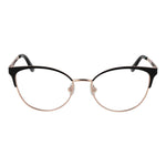 Guess Gold Women Glasses Frame, full-rim with browline style, metal frame, gold color, 54mm lens width, with branded case.