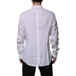 Dolce & Gabbana White GOLD Long Sleeve Dress Formal Shirt TSH906878-40