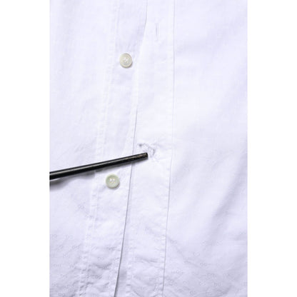 Dolce & Gabbana White GOLD Long Sleeve Dress Men Formal Shirt