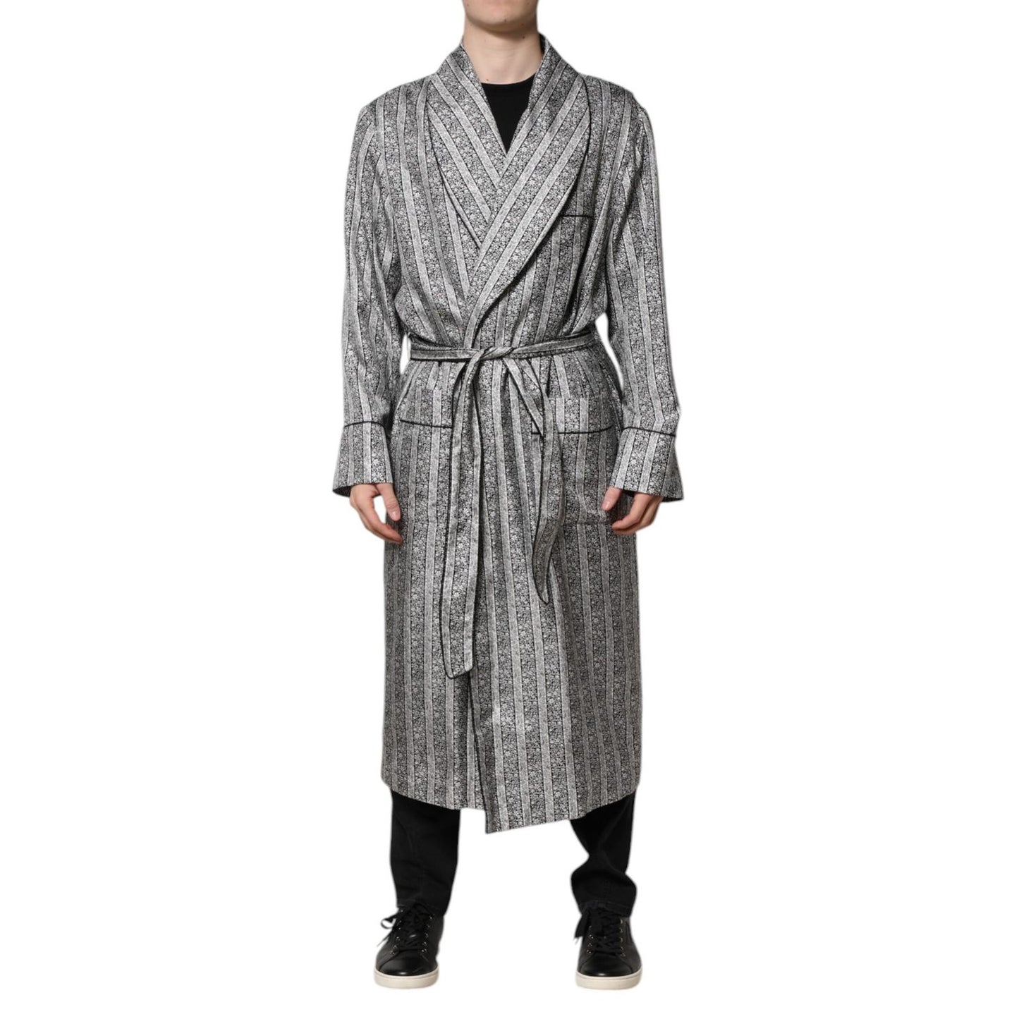 Dolce & Gabbana Multicolor Floral Robe Coat Wrap Jacket