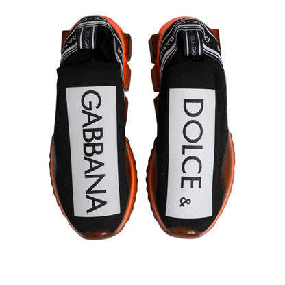 Dolce & Gabbana Black White Slip On Sorrento Sneakers Shoes
