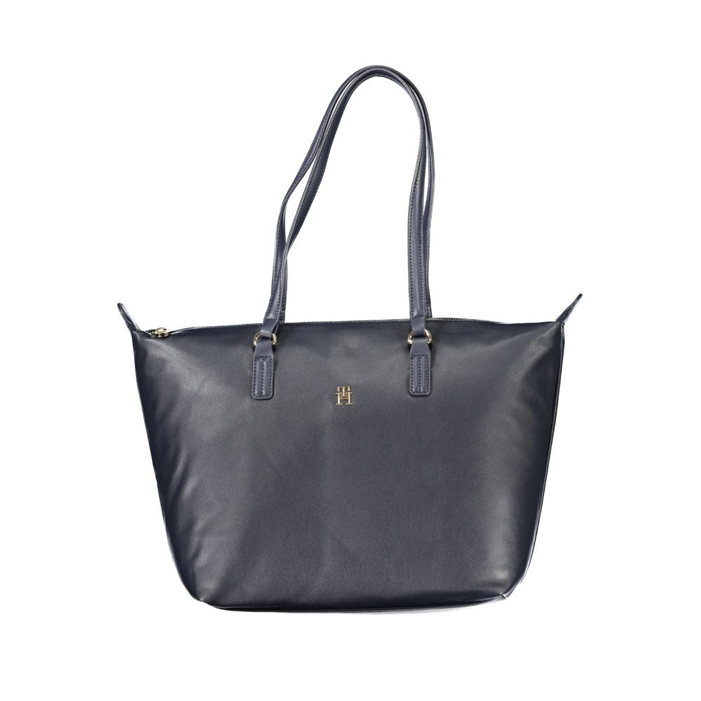 Front view with bag zipped and handles upright.