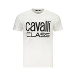 Cavalli Class White Cotton T-Shirt