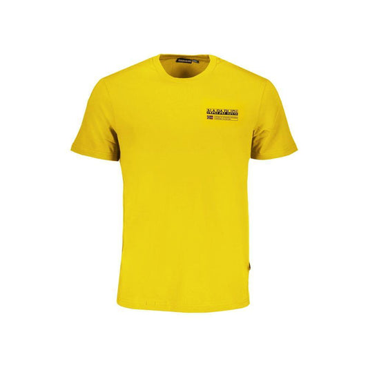 Napapijri Yellow Cotton T-Shirt NA-29516-XL