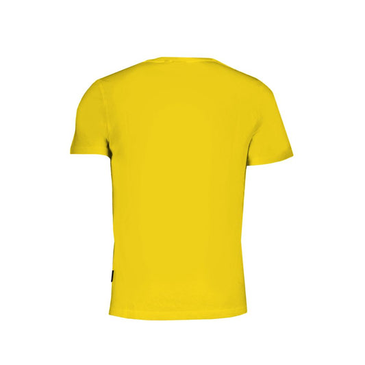Napapijri Yellow Cotton T-Shirt NA-29516-XL