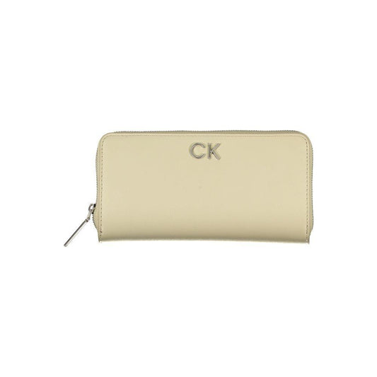 Calvin Klein Elegant Beige Zip Wallet with RFID Blocking CA-27552