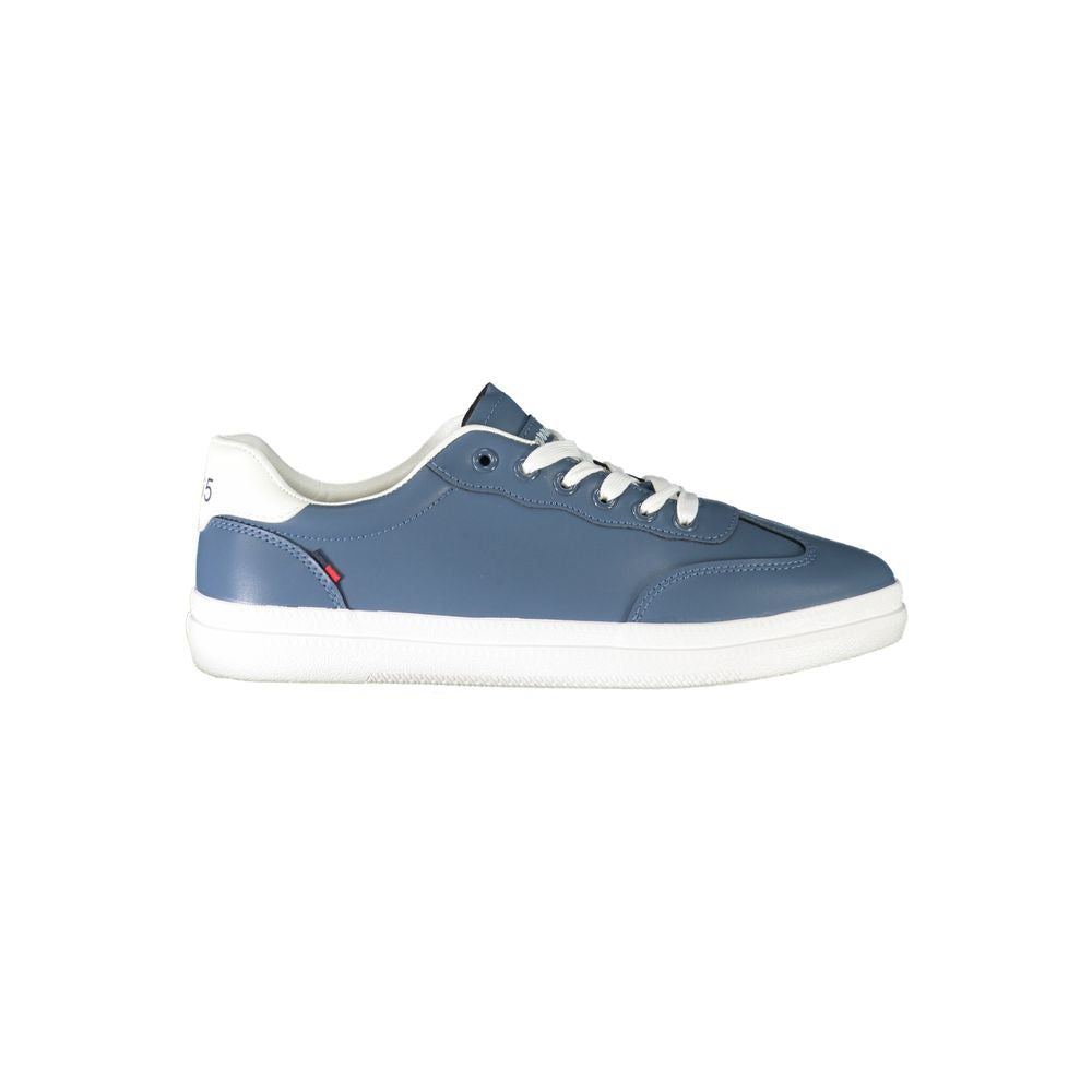 Carrera Blue Polyester Sneaker with laces and contrast details, featuring brand logo, ideal for sports footwear enthusiasts.