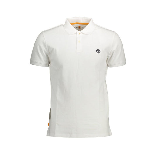 Timberland White Cotton Polo Shirt