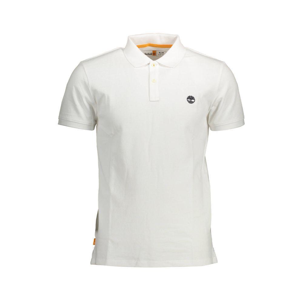 Timberland White Cotton Men Polo Shirt TI-37392-S