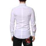 Dolce & Gabbana White Cotton GOLD Long Sleeves Dress Shirt TSH906924-40