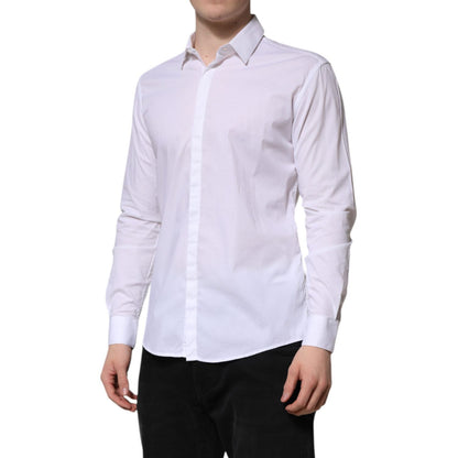 Daniele Alessandrini White Long Sleeves Dress Shirt