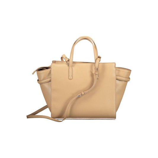 Calvin Klein Beige Polyester Women Handbag CA-17725
