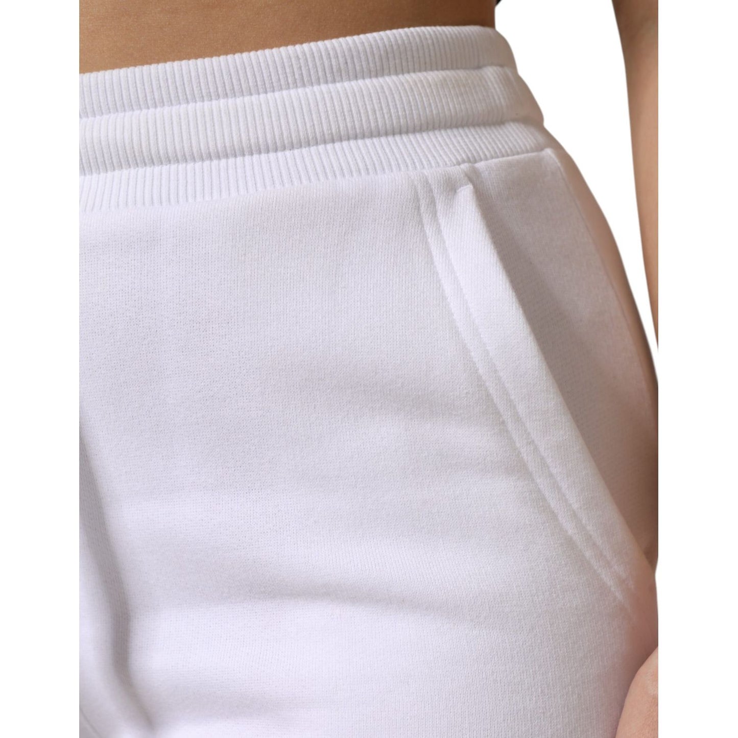 Dolce & Gabbana White Cotton Stretch Jogger Sweatpants Pants