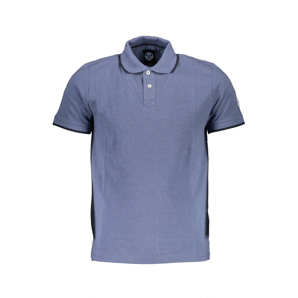 North Sails Blue Cotton Men Polo Shirt