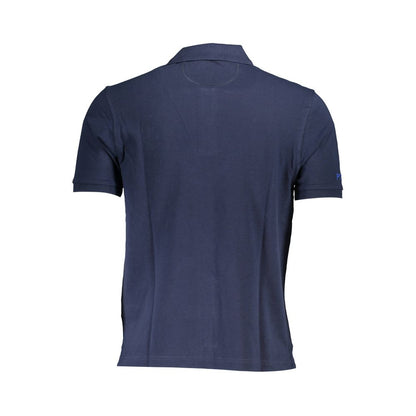 La Martina Blue Cotton Men Polo Shirt