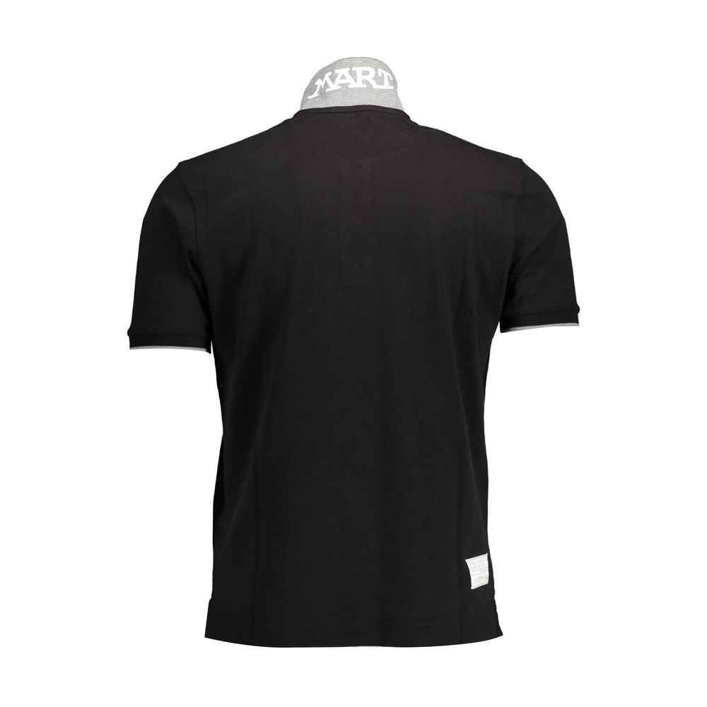 La Martina Black Cotton Polo Shirt