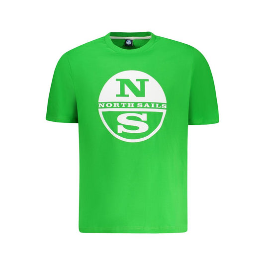 North Sails Green Cotton Men T-Shirt NO-35045-S