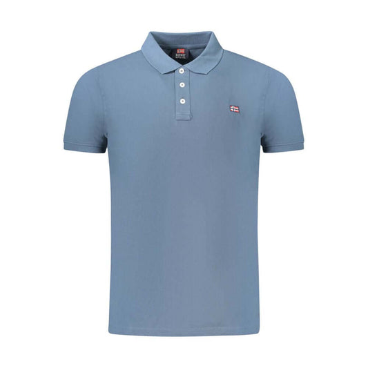 Norway 1963 Blue Cotton Polo Shirt NO-35497-XXL