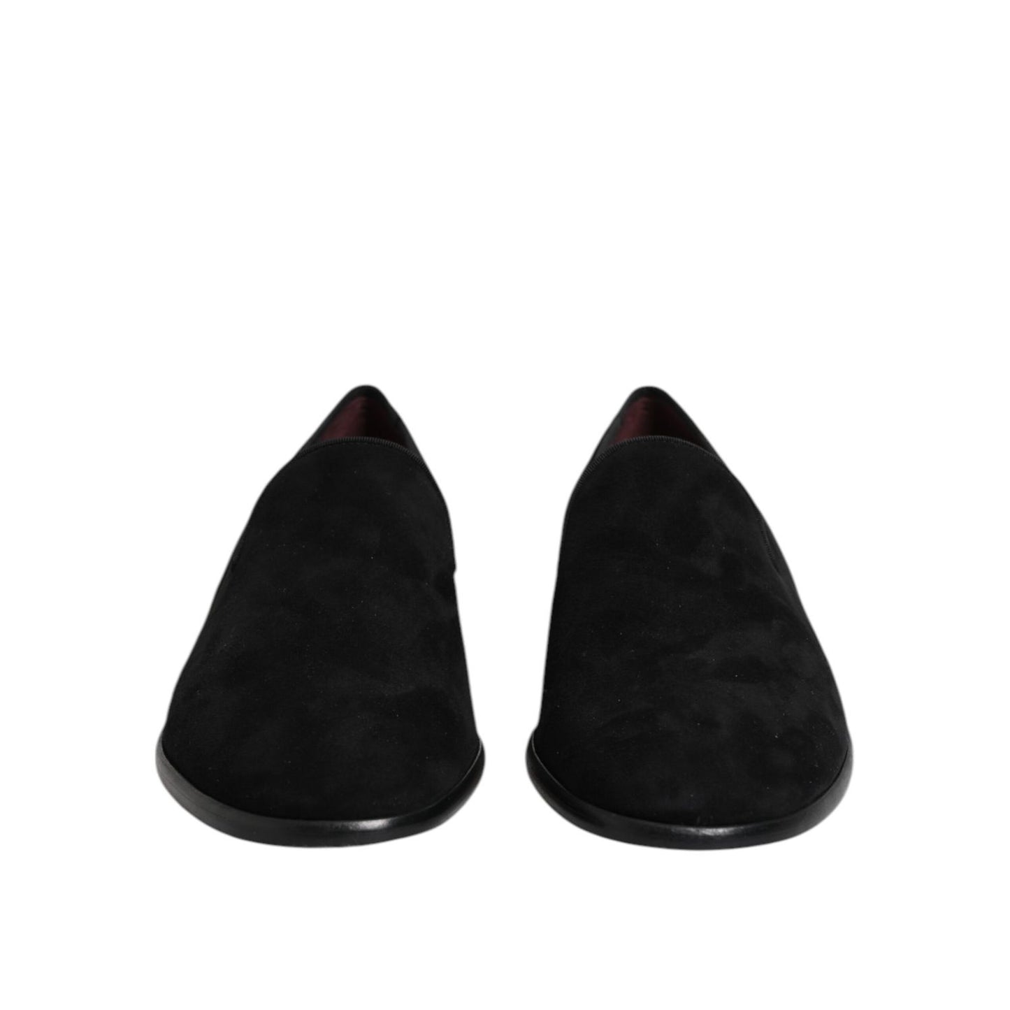 Dolce & Gabbana Black Suede Slip On Loafers Formal Shoes