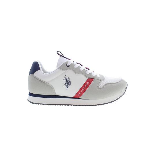 U.S. POLO ASSN. White Polyester Men's Sneaker