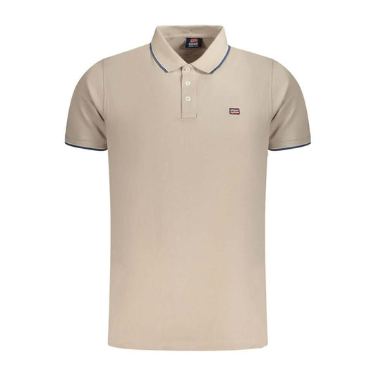 Norway 1963 Beige Cotton Men Polo Shirt