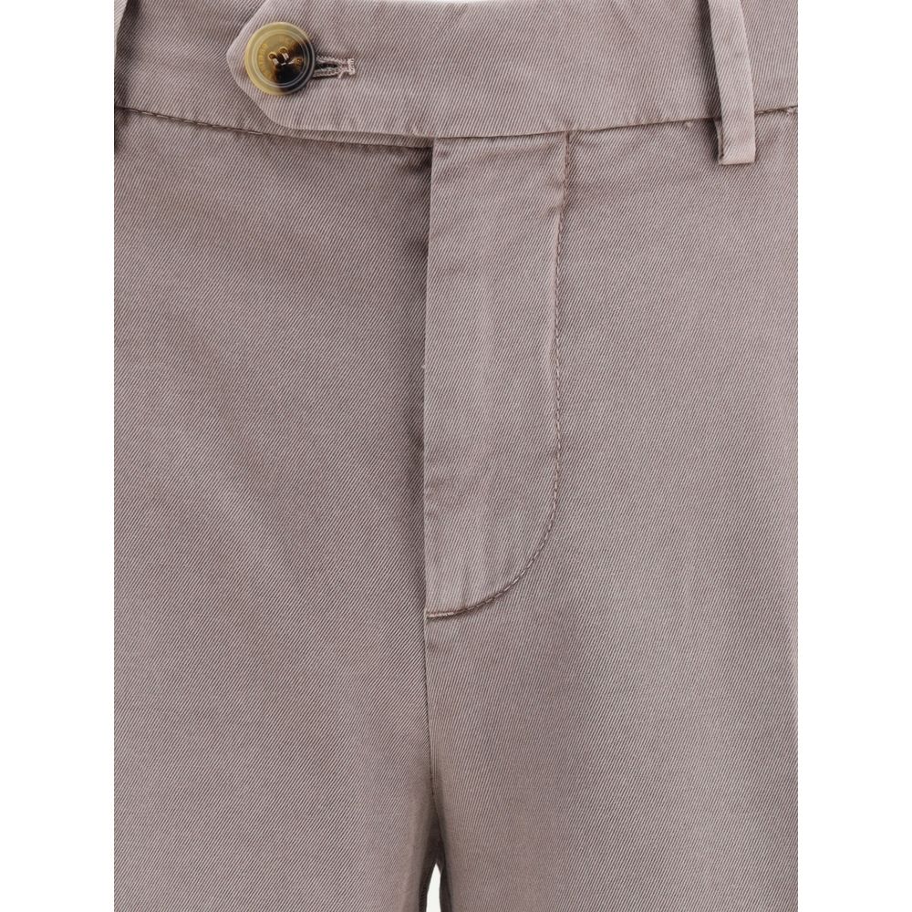 Brunello Cucinelli Gray Cotton Casual Pants
