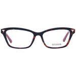 Guess Brown Women Glasses Frame in full-rim style with metal and plastic construction, size 52-15-140, includes branded case.