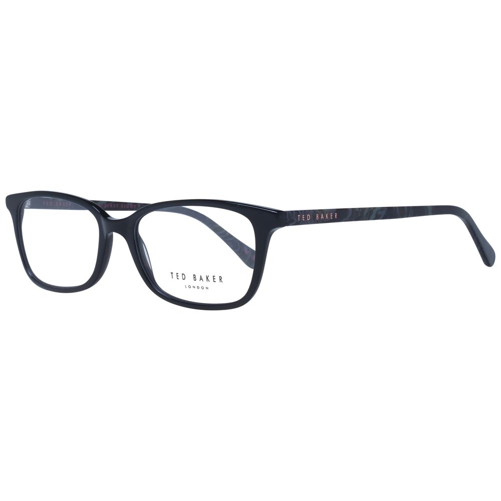 Ted Baker Black Women Glasses Frame, full-rim rectangle style in black plastic, with branded case included