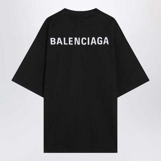 Black New Balenciaga Back Medium Fit T-shirt