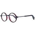 Yohji Yamamoto Red Unisex Glasses Frame, full-rim red acetate panto style with demo lenses, size 47-20-140.